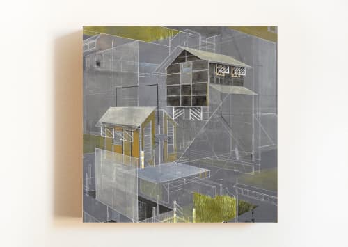 Ley Lines | Prints by Alyssa Dennis. Item made of canvas with paper