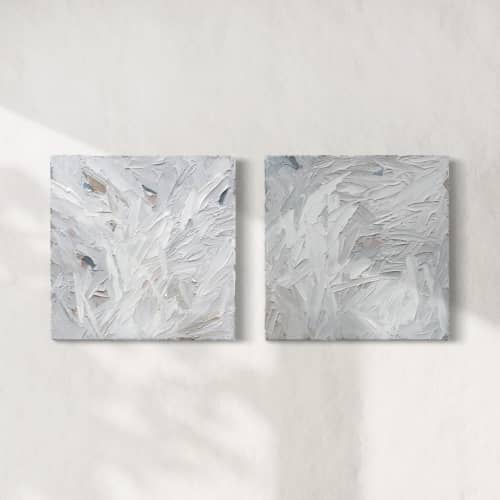 Plum Neutral I & II | Oil And Acrylic Painting in Paintings by Sorelle Gallery