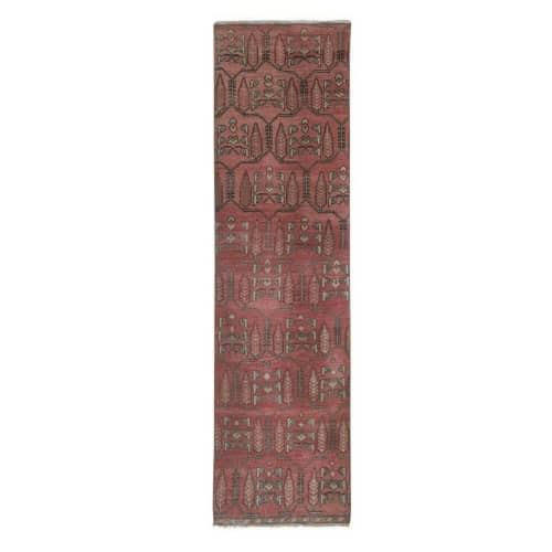 Vintage Tree of Life Motifs Turkish Runner Rug 2'2'' x 8' | Rugs by Vintage Pillows Store. Item made of cotton