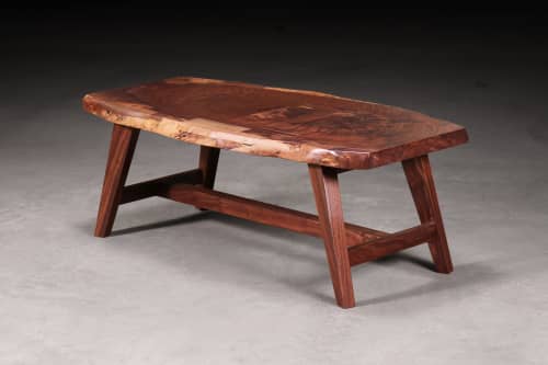 Live Edge Walnut Coffee Table | Tables by Urban Lumber Co.. Item composed of walnut