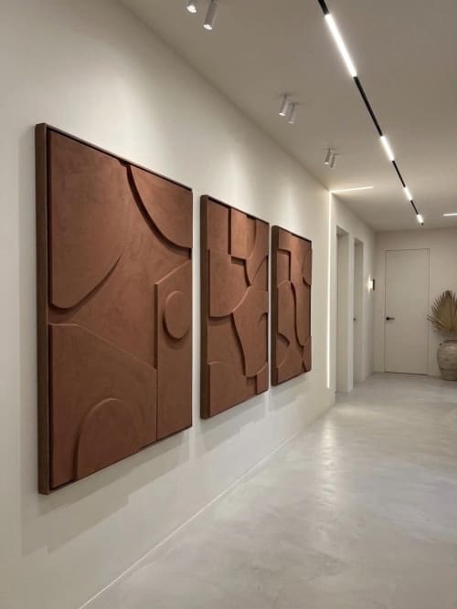 Contemporary Sculptural Wall Art - Textured 3D Painting - Modern Home Decor - Wabi Sabi - Stucco Art | Wall Sculpture in Wall Hangings by Vaiva Art Atelier
