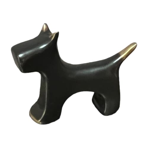 Black Miniature Dog Sculpture | Sculptures by YENNY COCQ