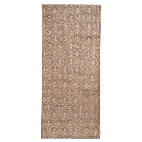 Distressed Turkish Karapinar Runner Rug 3'11" X 8'2" | Rugs by Vintage Pillows Store. Item composed of cotton & fiber