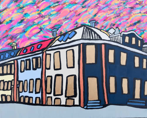 Reykjavík Streets | Oil And Acrylic Painting in Paintings by Brianne Valentino