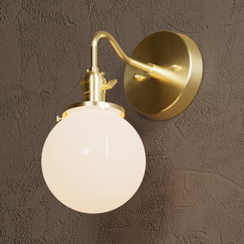 Alford - 6" Globe | Sconces by Illuminate Vintage. Item made of brass