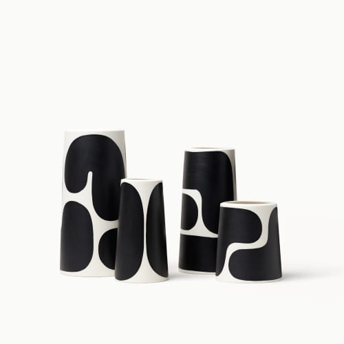 Color Block Pillar Vase | Vases & Vessels by Franca NYC. Item composed of ceramic in boho or minimalism style