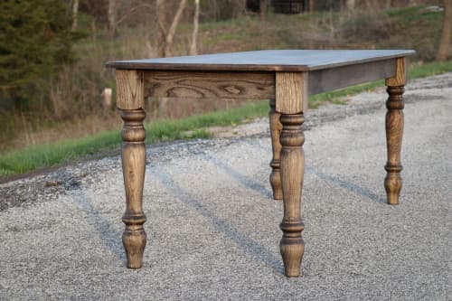 Classic Hackberry Hardwood Farmhouse Dining Table | Tables by Hazel Oak Farms. Item made of wood