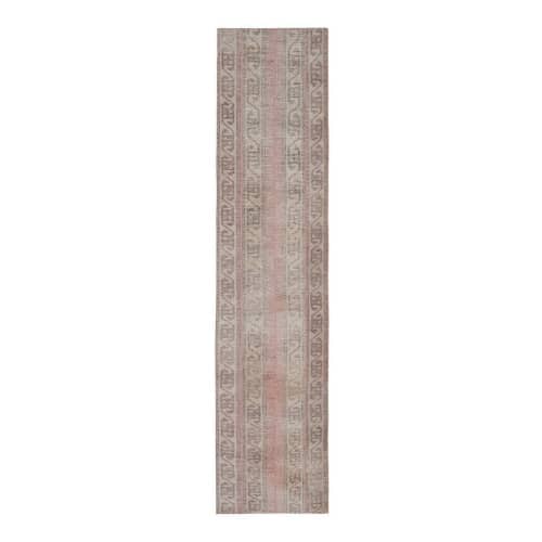 1980s Handmade Turkish Rug Runner - Hallway Carpet | Runner Rug in Rugs by Vintage Pillows Store. Item made of cotton with fiber