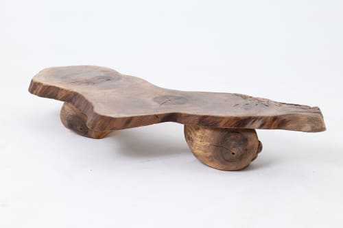 Organic, Low-Profile, Live-Edge, Side Table, Walnut, Handmade | Tables by Logniture