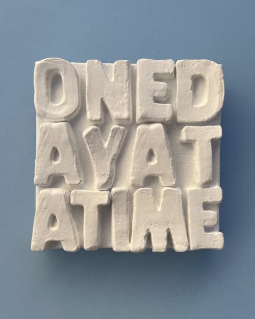 One Day 4" x 4" | Mixed Media in Paintings by Emeline Tate. Item composed of canvas & synthetic
