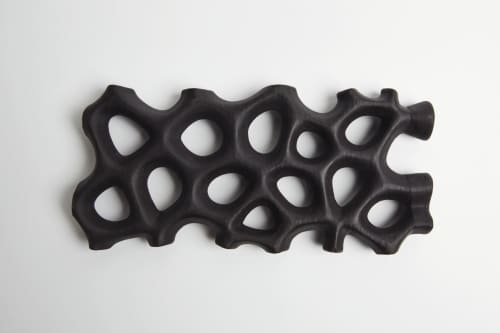 Coral Snack Plate | Dinnerware by Artilugis | L'Aliança d'Anglès 1919 in Anglès. Item made of stoneware works with minimalism & contemporary style