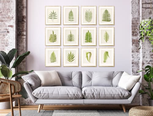 Fern Print Set, Fern Prints set of 12, set of 12 fern prints | Prints by Capricorn Press. Item made of paper compatible with boho and country & farmhouse style