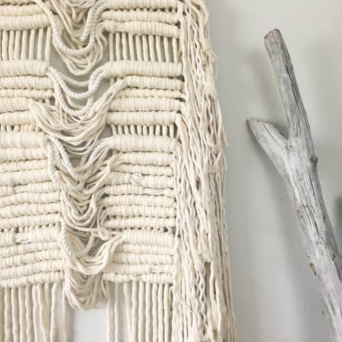 Marble Sun wall hanging | Macrame Wall Hanging in Wall Hangings by Lizzie DiSilvestro. Item made of cotton with fiber works with boho & coastal style
