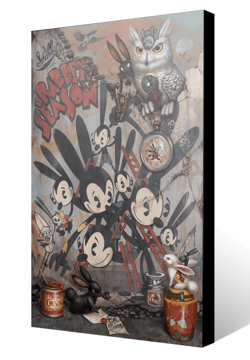 "Rabbit Season" - Canvas Edition | Prints in Paintings by Greg "CRAOLA" Simkins