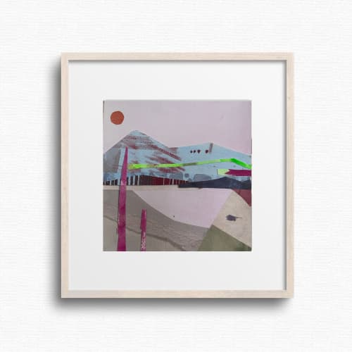 6x6 Original Collage Art | New Mexico Desert by Shilo Ratner | Work by Shilo Ratner