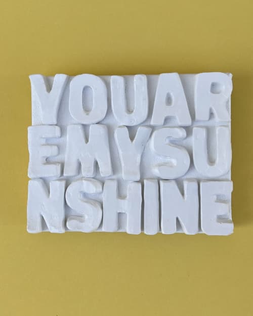 You Are My Sunshine 4" x 5" | Mixed Media in Paintings by Emeline Tate. Item composed of canvas & synthetic