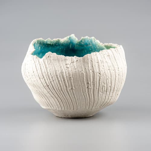 Vase Glace Nerisea | Vases & Vessels by Svetlana Savcic / Stonessa. Item made of stoneware works with minimalism & contemporary style