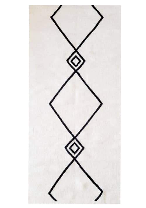 Diamonds Handmade Kilim Runner Rug | Rugs by Mumo Toronto. Item composed of fabric