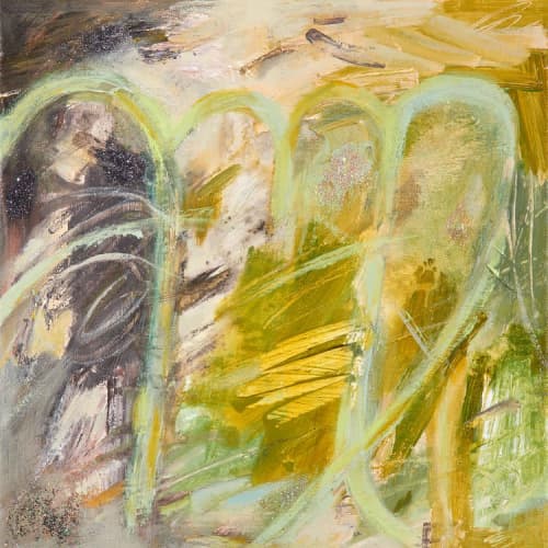 Virgo | Oil And Acrylic Painting in Paintings by Eugenie Diserio. Item made of canvas with synthetic works with mid century modern & contemporary style