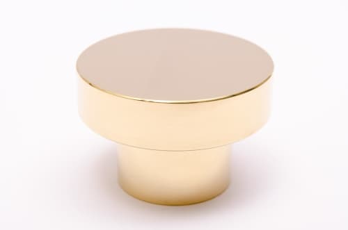 Dot 50 Polished Brass Knob | Hardware by Windborne Studios. Item made of brass