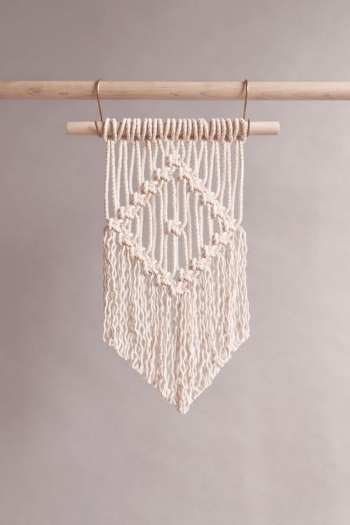 Diamond Wall Hanging | Macrame Wall Hanging in Wall Hangings by Modern Macramé by Emily Katz. Item made of cotton