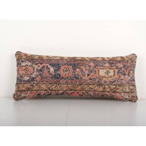 Muted Blue Carpet Rug Bedding Pillow, Faded Ethnic Turkish L | Cushion in Pillows by Vintage Pillows Store