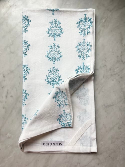 Tea Towel - Lotus, Saltwater | Linens & Bedding by Mended. Item made of cotton