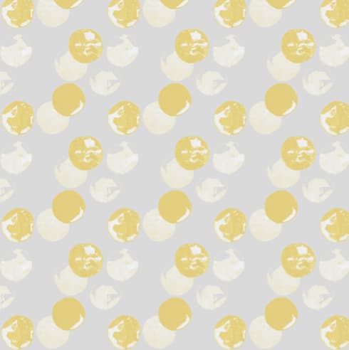 Moon, Citrus | Fabric in Linens & Bedding by Philomela Textiles & Wallpaper. Item made of linen