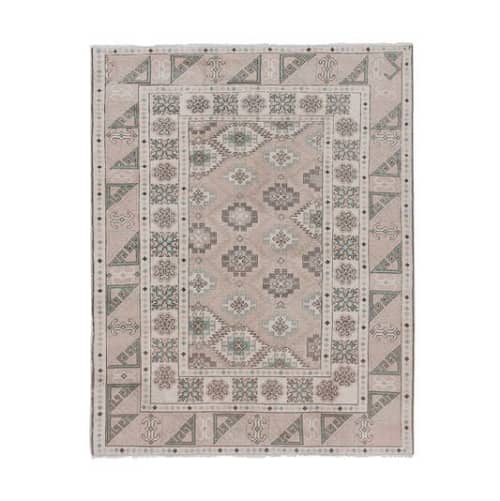 Vintage Faded Turkish Kars Rug 6'6'' X 8'3'' | Area Rug in Rugs by Vintage Pillows Store