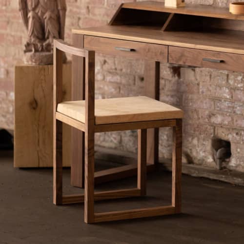 Porto Wood and Cork Chair | Dining or Writing Desk Chair | Dining Chair in Chairs by Alabama Sawyer. Item made of wood