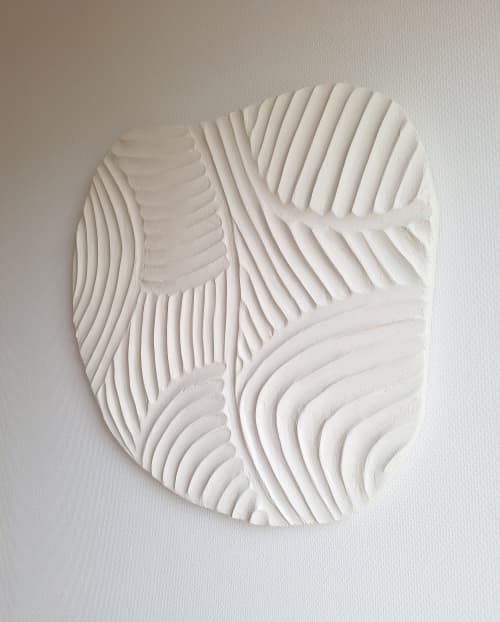Irregular 3D Painting - Unique Relief Wall Art - Sculptural Plaster Hanging - Textured Wall Decor - Minimalist Artwork - Handmade Gift | Wall Sculpture in Wall Hangings by Vaiva Art Atelier