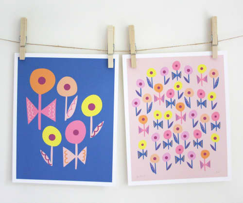 Folka Print Set | Prints by Leah Duncan. Item composed of paper in mid century modern or contemporary style