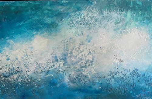 Beneath the Surface II | Mixed Media in Paintings by Susan Wallis. Item compatible with contemporary and modern style