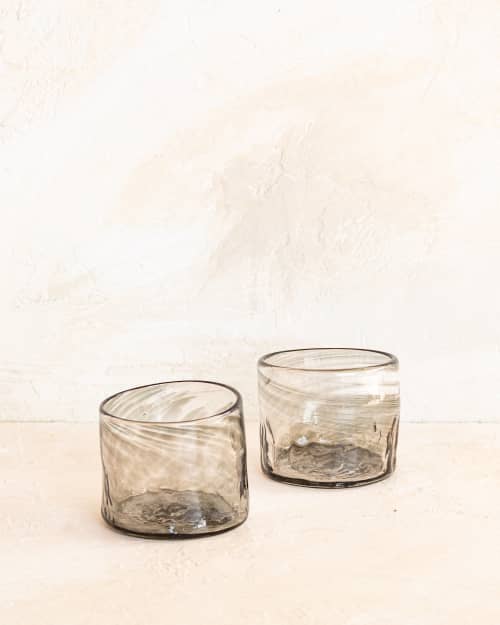 Xaquixe Small Tumbler - Smoke (set of 2) | Glass in Drinkware by MINNA