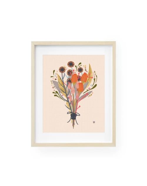 Wild Bouquet - Mid Century Botanicals | Prints by Birdsong Prints. Item composed of paper