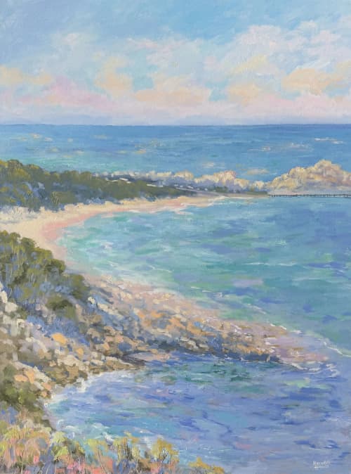 Canal Rocks Yallingup | Oil And Acrylic Painting in Paintings by Meredith H. Item made of canvas works with contemporary & coastal style