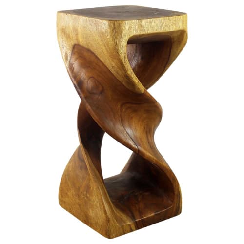 Haussmann® Wood Double Twist Stool Table 14 in SQ x 30 in | Chairs by Haussmann®