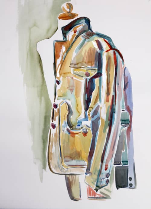 Jacket- a Momento Mori | Watercolor Painting in Paintings by Eric Farache Artist