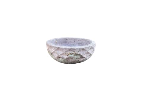 Blush Sand Faceted Valet Planter | Decorative Bowl in Decorative Objects by RAW & UNIQ
