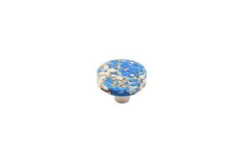 Pebbles Egyptian Powder Sand Circle Knob | Hardware by Windborne Studios. Item composed of stone