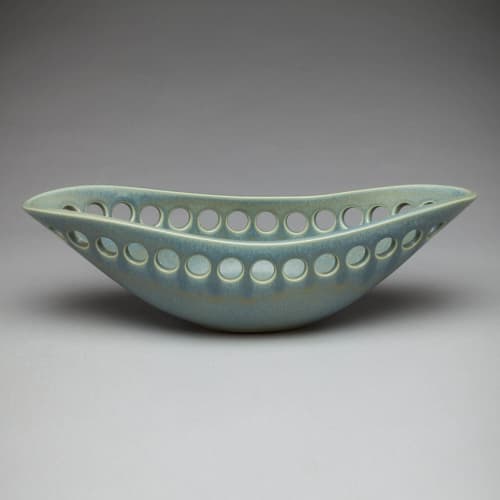 Oblong Bowl Small - Blue/Green | Decorative Objects by Lynne Meade