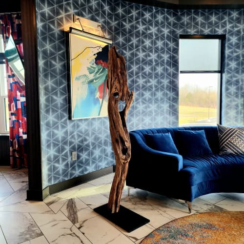 Large Rustic Driftwood Art Sculpture "Blooming Elbow" | Sculptures by Sculptured By Nature  By John Walker. Item made of wood works with minimalism style