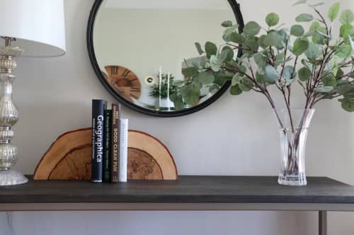 Spalted Hickory Solid Wood Bookends | Storage Stand in Storage by Hazel Oak Farms. Item made of wood