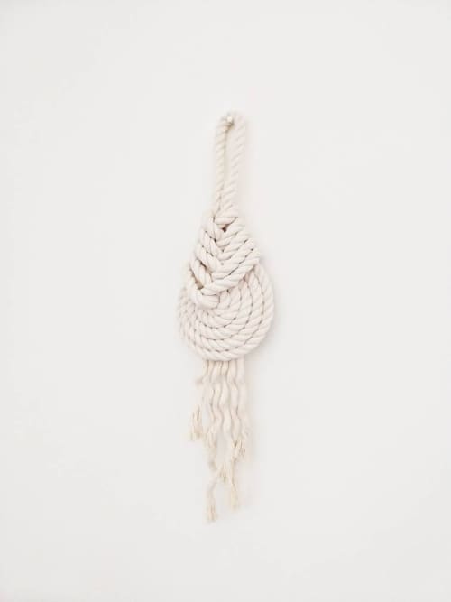 THE PIPA Small Pipa Knot Wall Sculpture, Modern Macrame Wall | Macrame Wall Hanging in Wall Hangings by Damaris Kovach. Item composed of fiber