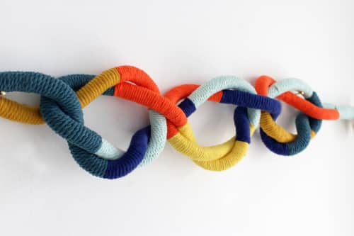 Contemporary Nautical Knot Fiber Art — The Bauhaus Palette | Wall Sculpture in Wall Hangings by Freefille