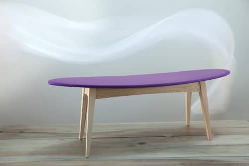 SURF Bench | Benches & Ottomans by VANDENHEEDE FURNITURE-ART-DESIGN. Item made of walnut works with boho & mid century modern style