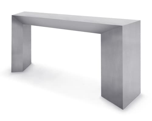 Naples Console Table Stainless Steel | Tables by Greg Sheres. Item made of steel