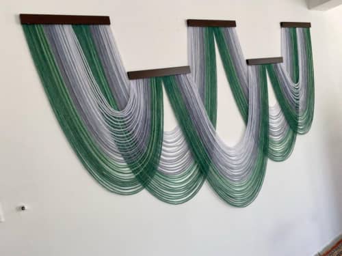 86x48 inches Large Macrame Dip Dye Tapestry Wall Hanging - Boho Chic Home Decor, Handcrafted Statement Piece | Macrame Wall Hanging in Wall Hangings by RavaTapestryArt