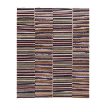 Vintage Oversize Turkish Kilim Rug 8'10'' X 11'2'' | Area Rug in Rugs by Vintage Pillows Store