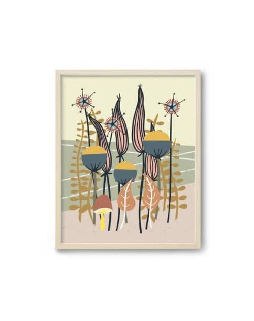 Daybreak - Mid Century Botanicals | Prints by Birdsong Prints. Item made of paper
